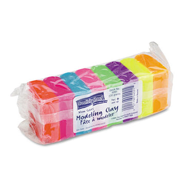 Creativity Street® Modeling Clay Assortment, 27.5 G Of Each Color, Assorted Neon, 220 G freeshipping - TVN Wholesale